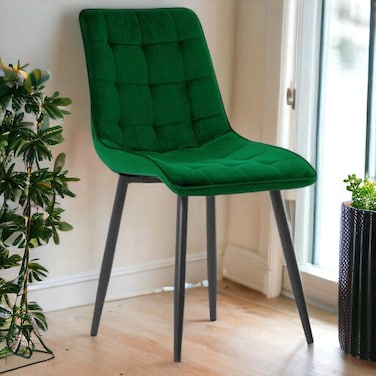 Wooden Twist Stow Design Modern Cafe Dining Chair Metal Legs