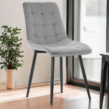 Wooden Twist Stow Design Modern Cafe Dining Chair Metal Legs