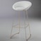 Wooden Twist Mope Design Modern Cafe Dining Chair Metal Legs White
