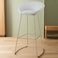 Wooden Twist Mope Design Modern Cafe Dining Chair Metal Legs White