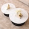 Wooden Twist Designer Marble Nesting Coffee Tables, Thick Marble Top &amp; Strong Metal Frame Luxury Living Room Table (Set of 2)