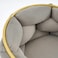 Wooden Twist Bubble Design Metallic Legs Soft Comfortable Holland Fabric Armrest Chair For Living Room