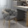 Wooden Twist Bubble Design Metallic Legs Soft Comfortable Holland Fabric Armrest Chair For Living Room
