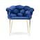 Wooden Twist Bubble Design Metallic Legs Soft Comfortable Holland Fabric Armrest Chair For Living Room
