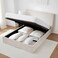 Wooden Twist Dnbeu Hydraulic Storage Bed In Soft Fabric ( Beige ) - Queen (160x200)