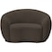 Snug Rounded Back Rich Brown Modern Boucle Sofa