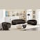 Snug Rounded Back Rich Brown Modern Boucle Sofa