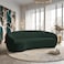 Snug Rounded Back Rich Green Modern Boucle Sofa