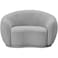 Snug Rounded Back Rich Grey Modern Boucle Sofa