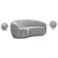 Snug Rounded Back Rich Grey Modern Boucle Sofa