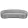 Snug Rounded Back Rich Grey Modern Boucle Sofa