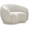 Snug Rounded Back Rich Cream Modern Boucle Sofa