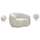 Snug Rounded Back Rich Cream Modern Boucle Sofa