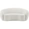 Snug Rounded Back Rich Cream Modern Boucle Sofa