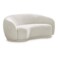 Snug Rounded Back Rich Cream Modern Boucle Sofa
