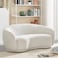 Snug Rounded Back Rich Cream Modern Boucle Sofa