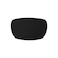 Snug Rounded Back Rich Black Modern Boucle Sofa