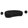 Snug Rounded Back Rich Black Modern Boucle Sofa