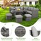 Wooden Twist Portico Modular Design Weather Resistant Wicker Conversation Rattan &amp; Steel 10 Seater Outdoor Furniture Set With Seven Cushions
