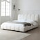 Wooden Twist Tactic Modernize Boucle Upholstery Bed for Luxury Bedroom Contemporary, Stylish, and Elegant
