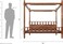 Wooden Twist Eccentric Handmade Teak Wood Poster Bed