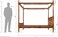 Wooden Twist Eccentric Handmade Teak Wood Poster Bed