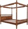 Wooden Twist Eccentric Handmade Teak Wood Poster Bed
