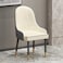 Wooden Twist Villoso Modern Dining Chair with PU Leather, Iron Black Legs &amp; Gold Corner - Elegant Contemporary Seating for Home and Kitchen D&eacute;cor
