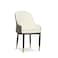 Wooden Twist Villoso Modern Dining Chair with PU Leather, Iron Black Legs &amp; Gold Corner - Elegant Contemporary Seating for Home and Kitchen D&eacute;cor