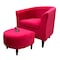Wooden Twist Elenk Teak Wood Sleeper Chair with Ottoman Stool