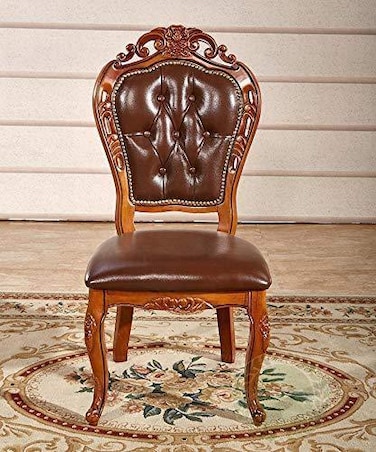 Handicrafts Wooden Hand Carved Royal Look Chair (Teak Wood)