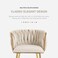 Wooden Twist Woven Back Dining Chair with Metal Legs - Ideal for Cafe, Restaurant, and Home D&eacute;cor - Beige