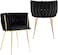Wooden Twist Design Woven Back Velvet Upholstery and Metal Legs Elegant Seating Dining Chair for Cafe, Restaurant, and Home