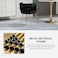 Wooden Twist Design Woven Back Velvet Upholstery and Metal Legs Elegant Seating Dining Chair for Cafe, Restaurant, and Home