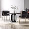 Wooden Twist Design Woven Back Velvet Upholstery and Metal Legs Elegant Seating Dining Chair for Cafe, Restaurant, and Home