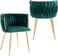 Wooden Twist Design Woven Back Velvet Upholstery and Metal Legs Elegant Seating Dining Chair for Cafe, Restaurant, and Home