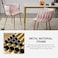 Wooden Twist Design Woven Back Velvet Upholstery and Metal Legs Elegant Seating Dining Chair for Cafe, Restaurant, and Home