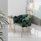 Wooden Twist Bubble Design Metallic Legs Soft Comfortable Holland Fabric Armrest Chair For Living Room