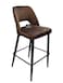 Wooden Twist Disc High Longer Metal Kitchen Counter Armless Chair
