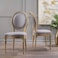 Phinnaeus Fabric Dining Chair Modern Premium Teak Wood Natural Finish