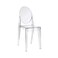 Wooden Twist Fresco Acrylic Transparent Armless Modern Dining Chair Stylish Indoor Outdoor Seating for Office, Restaurant, and Caf&eacute;