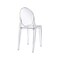 Wooden Twist Fresco Acrylic Transparent Armless Modern Dining Chair Stylish Indoor Outdoor Seating for Office, Restaurant, and Caf&eacute;