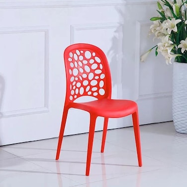 Wooden Twist Flexile Strong Modern Back Stacking Chair Stylish Dining Chair for Plastic Cafe Restaurant, Indoor &amp; Outdoor Use