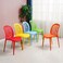 Wooden Twist Flexile Strong Modern Back Stacking Chair Stylish Dining Chair for Plastic Cafe Restaurant, Indoor &amp; Outdoor Use