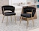 Wooden Twist Woven Carved Backrest Velvet Upholstery and Metal Legs Elegant Seating Dining Chair for Cafe, Restaurant, and Home