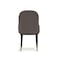 Wooden Twist Villoso Modern Dining Chair with PU Leather, Iron Black Legs &amp; Gold Corner - Elegant Contemporary Seating for Home and Kitchen D&eacute;cor