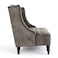Wooden Recessed Arm Loveseat Bench (2 Seater, Grey)