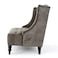 Wooden Recessed Arm Loveseat Bench (2 Seater, Grey)