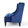 Wooden Recessed Arm Loveseat Bench (2 Seater, Navy Blue)