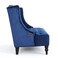 Wooden Recessed Arm Loveseat Bench (2 Seater, Navy Blue)